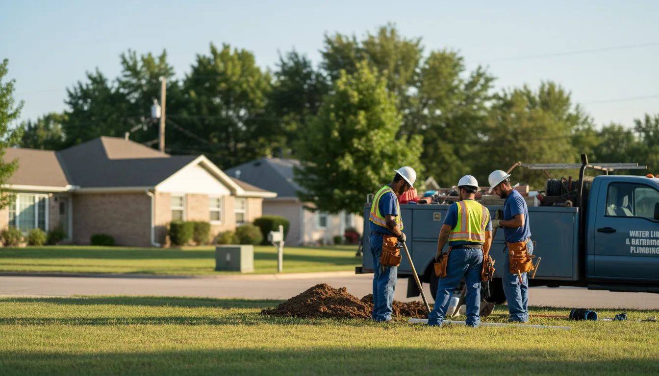 Residential water line and bathroom plumbing service in Lester, AL